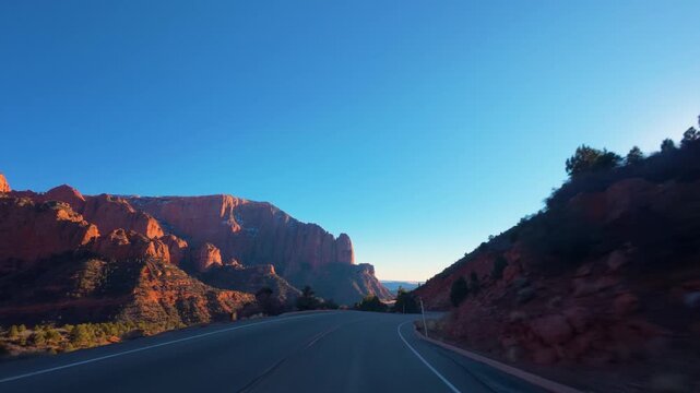 Kolob Canyon Scenic Drive POV &mdash; Zion National Park Utah