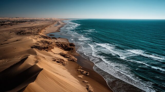 Libya landscape Sahara dunes and Mediterranean coast beautiful nature view