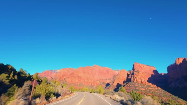 Kolob Canyon Scenic Drive POV &mdash; Zion National Park Utah