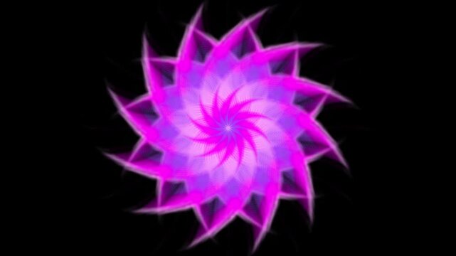 Vibrant purple swirls pulse against a deep black void
