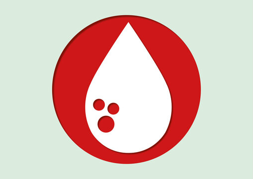 Drop of blood, conceptual illustration