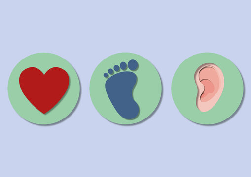 Newborn testing, conceptual illustration