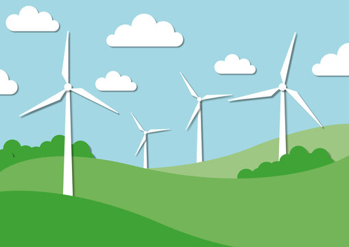 Wind farm, illustration