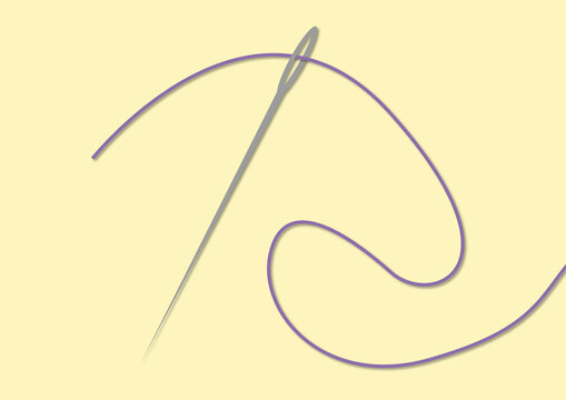 Needle and thread, illustration