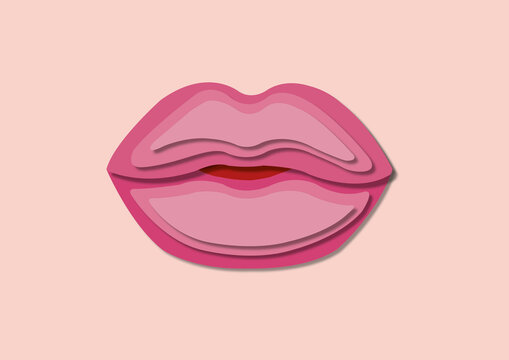 Swollen lips, illustration