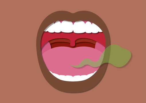 Bad breath, conceptual illustration