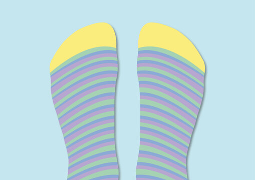 Feet in socks, illustration