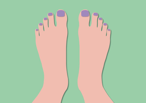 Toenail polish, illustration
