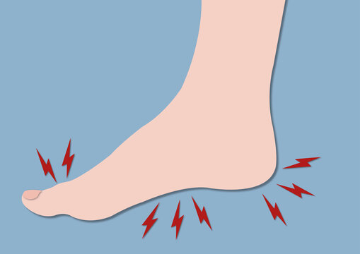 Foot pain, conceptual illustration