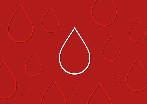 Drop of blood, conceptual illustration