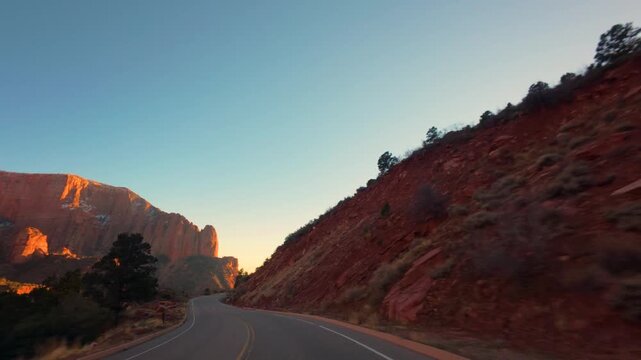 Kolob Canyon Scenic Drive POV &mdash; Zion National Park Utah