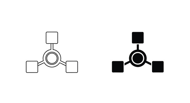 A minimalist depiction shows two variations of a fidget spinner one white and one black high quality professional