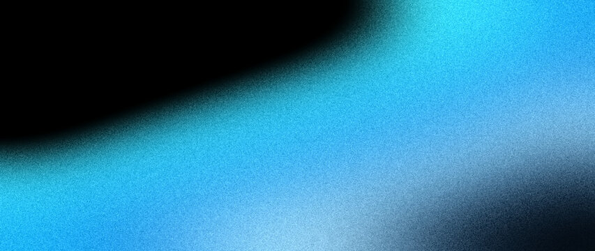 Grainy ultrawide soft background with blurred fluid flow in cyan and blue tones, intended for tech startup landing page and sleek digital web header graphic.