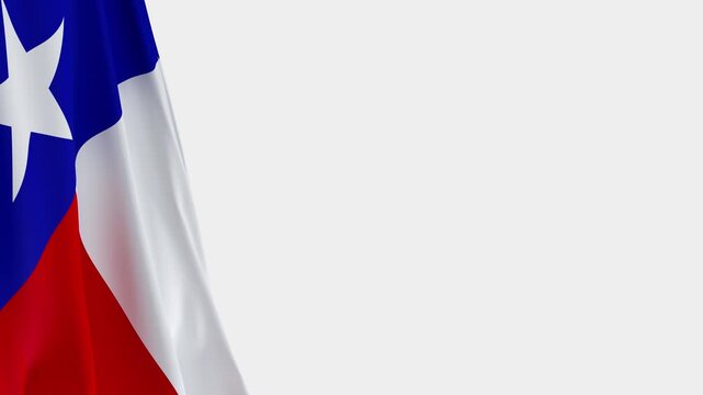 Texas State Flag on Left Side, Waving Lone Star Symbol with Copy Space