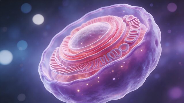 Cellular structure with nucleus