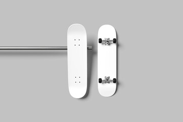 Blank Skateboard Mockup - 3D llustration © Graphick Store