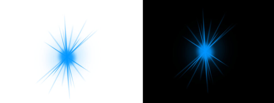 Bright Blue Glow Orb Emerging from Darkness with Smooth Gradient Fade