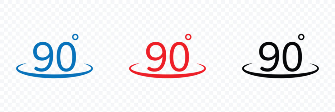 Angle icon. angle 90 degrees icon on white background. geometry math symbol. angle 90 degrees sign. vector Illustration . EPS 10 .