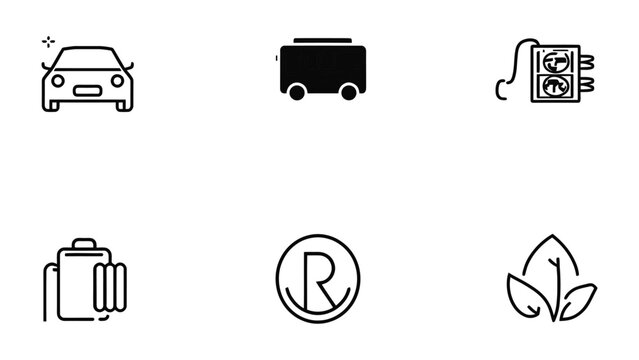Essential Icons: A collection of concise line art symbols, each representing key aspects of modern life. They&rsquo;re designed for simple, impactful communication.