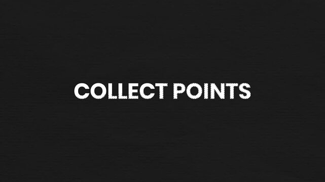 Collect Points Vintage Text Animation 4K Reward System Background for Score Tracking and Gamified User Engagement