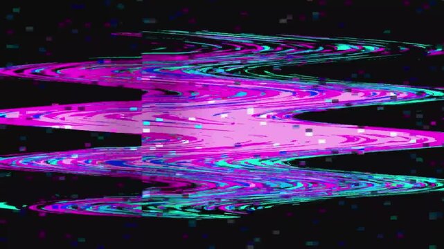 Fractal Glitch Background Loop Colorful Psychedelic Motion