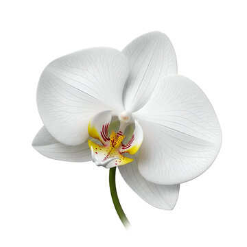 Beautiful White Orchid Flower Close Up for Nature and Floral Designs