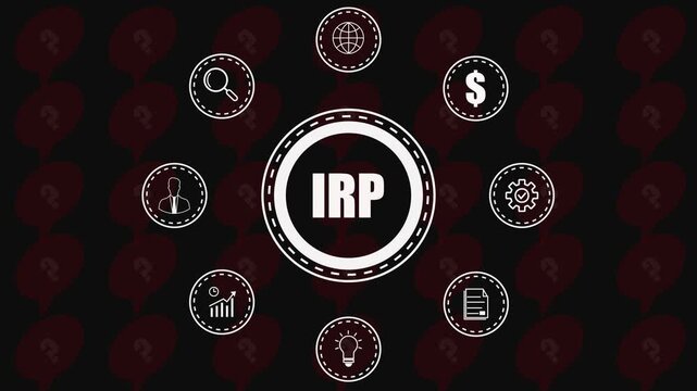 Investor Relations I R Concept with Business and Question Marks on Dark Background finance investment.