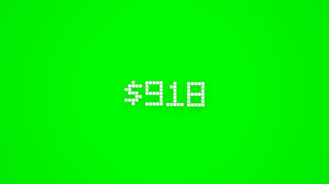 Counting Dollar Start From zero on a solid green background