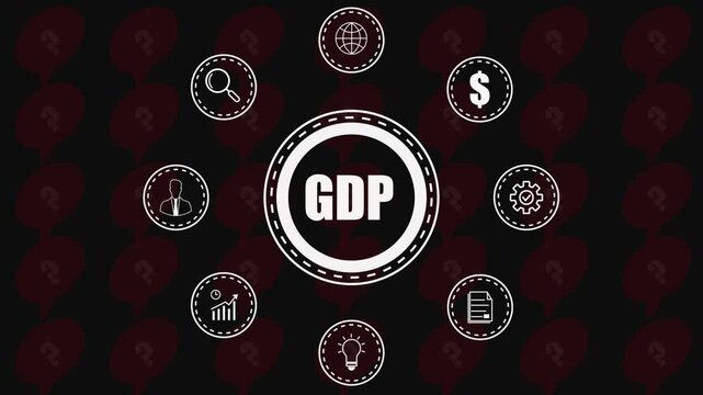 General Data Concept with G D Branding and Question Marks Background.