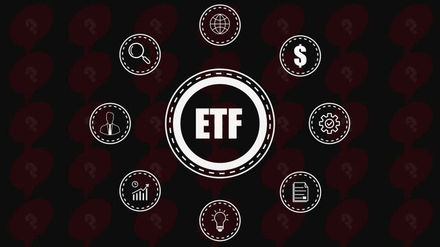Efficient Technology Surrounding E T on Black Background with Question Marks efficiency business finance.
