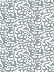 Fototapeta premium elegant seamless olive leaf pattern on light gray background