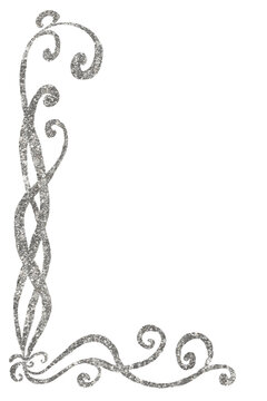 vintage frame. Luxury design Vertical geometric Frame png. SilverFrame luxury sparkling. Abstract shiny silver glitter png design element. Premium design, wedding, vip cover template, grand opening.
