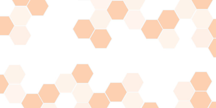abstract geometric orange texture background red hexagon 3D background texture. 3d rendering illustration. Clear pattern abstract background hexagon .Futuristic abstract banner.	
