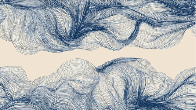 Abstract linear contours creating a dynamic, flowing wave pattern. Abstract flowing wave pattern with linear contours