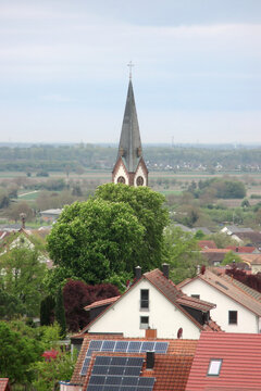 Church Spire Over Townscape