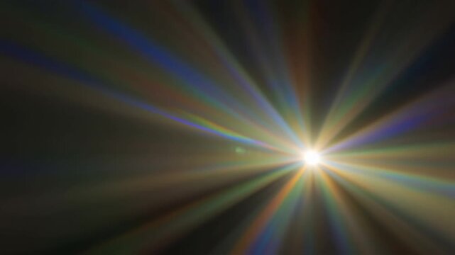 Abstract Prism Light Rays Glowing on Dark Background for Creative Optical Effects