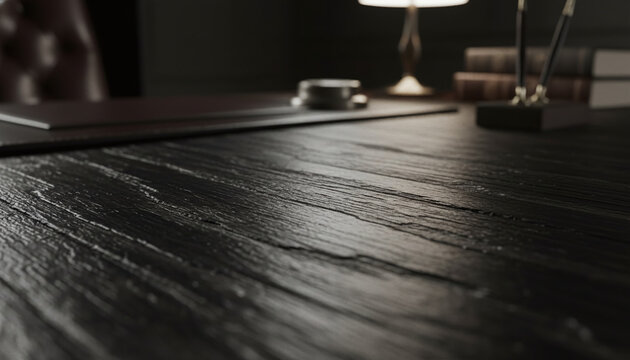 Polished ancient Bog Oak wood texture with silver grain patterns