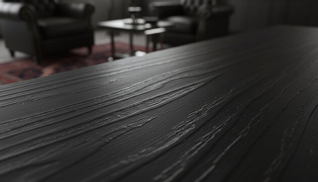 Polished ancient Bog Oak wood texture with silver grain patterns