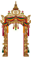 Fototapeta premium Vesak Celebration Decorative Frame