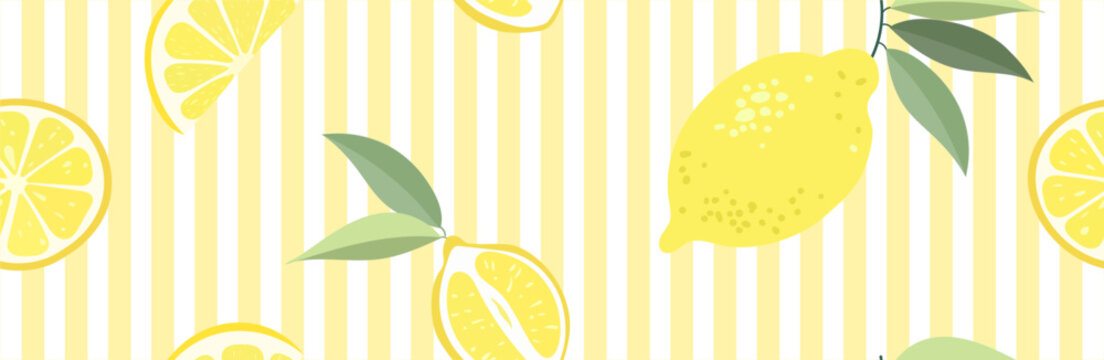 Hand drawn vintage collection of lemon illustrations. Retro citrus vector drawings and graphic elements in Italian La Dolce Vita style. lemon fruit, slice, half and leaves isolated on a white backgrou