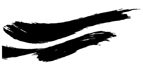 Abstract black ink brushstrokes, creating a visually striking and expressive design that captures raw artistic expression. © nur