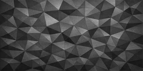 Obraz premium A mesmerizing low poly abstract design with geometric shapes, conveying a sense of depth and modernism. The monochrome color palette enhances the contemporary feel.