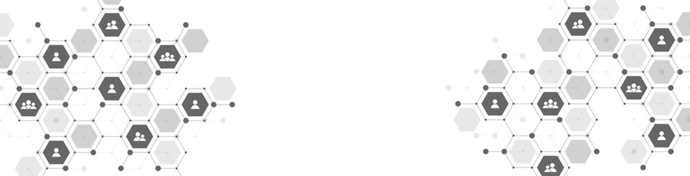 Social network communication illustration concept. Global network connection abstract background. Deep web. Horizontal header web banner. Internet technology. Business. Science