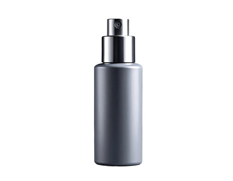 Gray spray bottle with nozzle on Transparent Background PNG