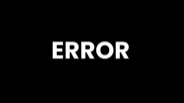 Error Shake Text Effect 4K Animation