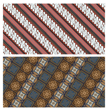 Batik parang design illustration for wallpaper, background design elements