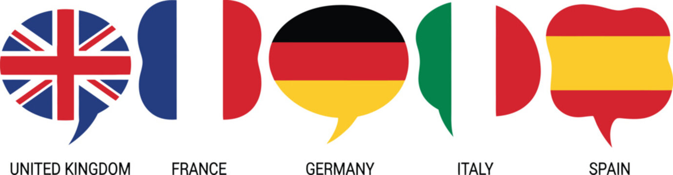 European flags in feather shapes a colorful representation of national identity