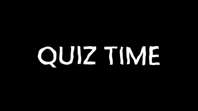 Quiz Time Wiggle Text Animation 4K video