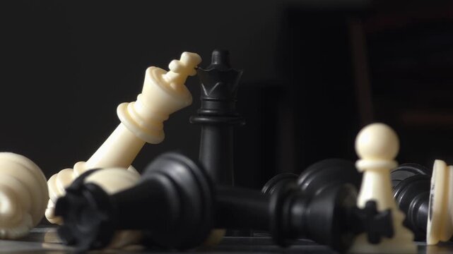 white king and black queen romance, Chess from rivalry to love game and mess around