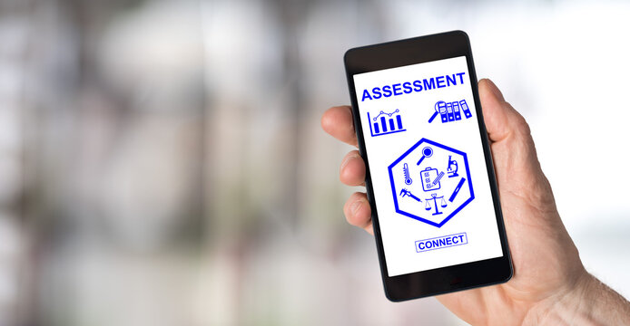 Assessment concept on a smartphone
